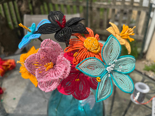 French beaded flowers! Variety to choose from, I will send an email to choose which one